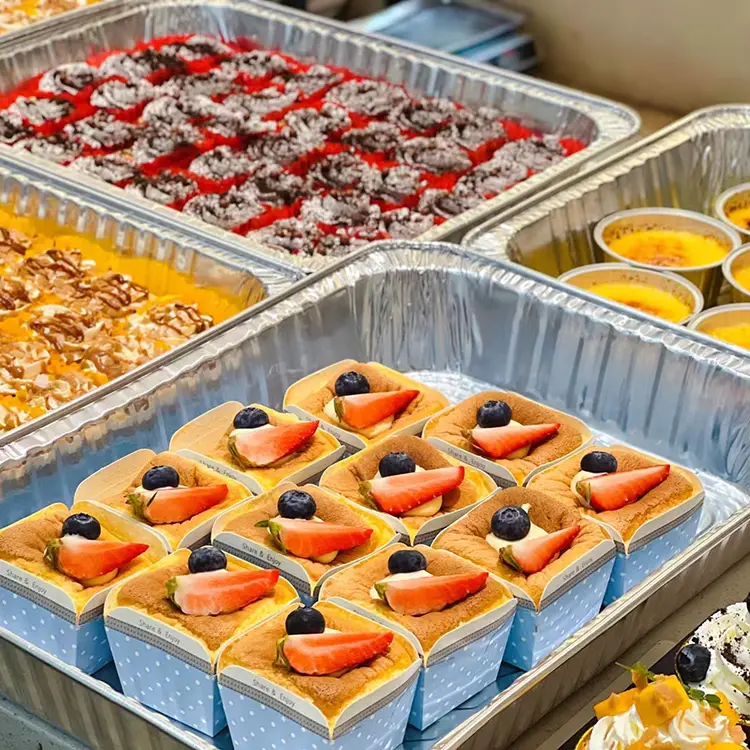 Лоток для випічки великої ємності сріблястого алюмінієвого фольги контейнери