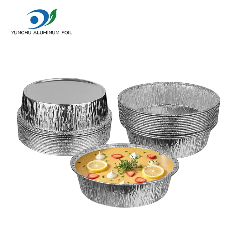 Контейнери з алюмінієвої фольги з круглим повітрям Контейнери з алюмінієвої фольги з круглим повітрям