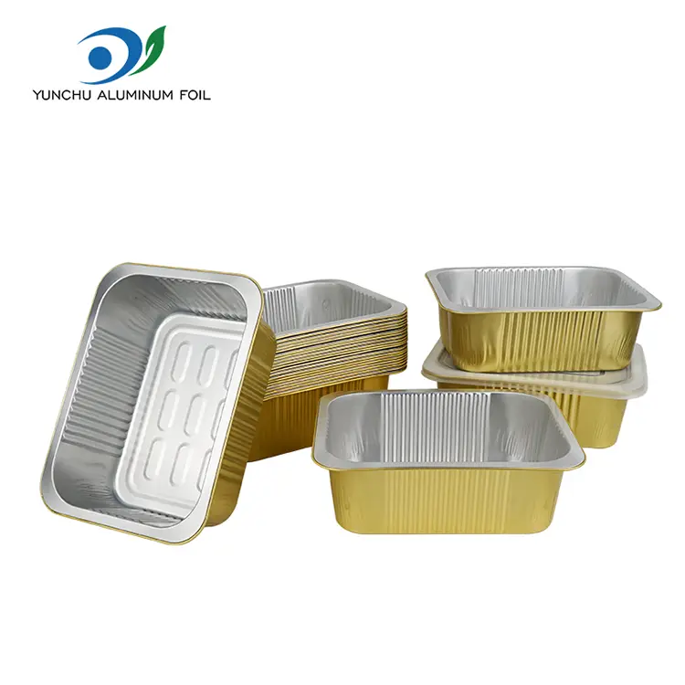 Одноразові ущільнювачі квадратні контейнери з алюмінієвою фольгою Одноразові ущільнювачі квадратні контейнери з алюмінієвою фольгою