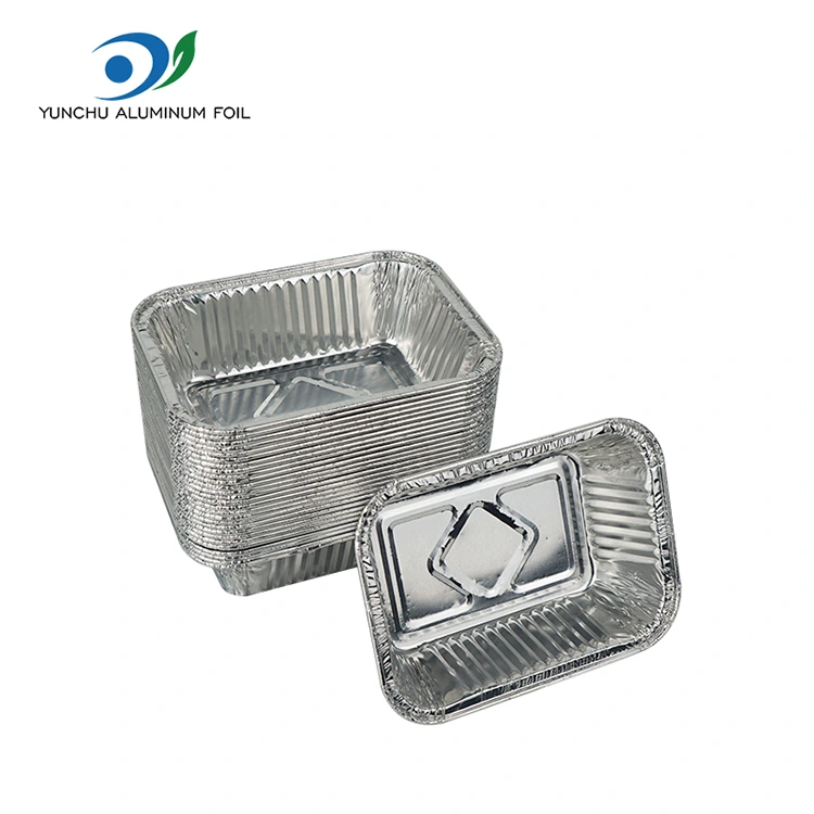 Повітряна фритюрниця Випікають срібні контейнери з алюмінієвої фольги Повітряна фритюрниця Випікають срібні контейнери з алюмінієвої фольги