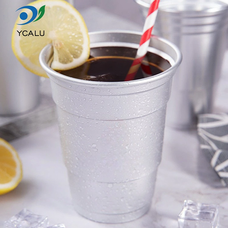 Одноразовий стакан для напоїв з алюмінієвої фольги на 16 унцій