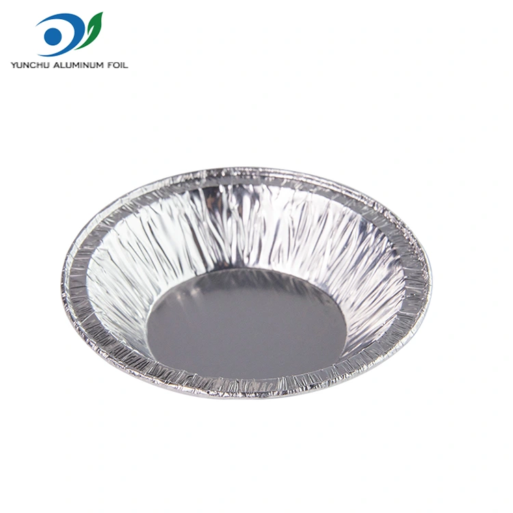Круглий тарт -лоток срібляста алюмінієва фольга харчова контейнер