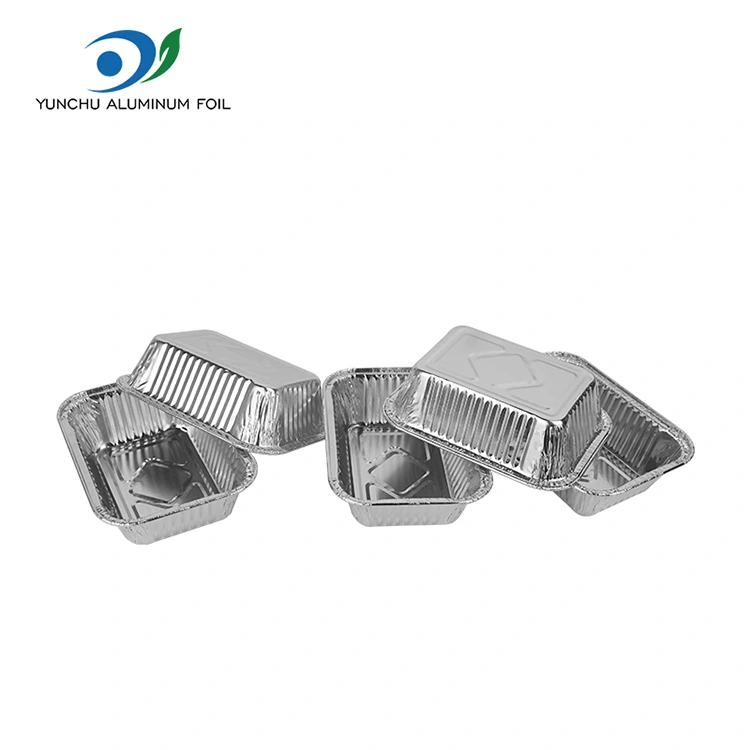 Повітряна фритюрниця Випікають срібні контейнери з алюмінієвої фольги