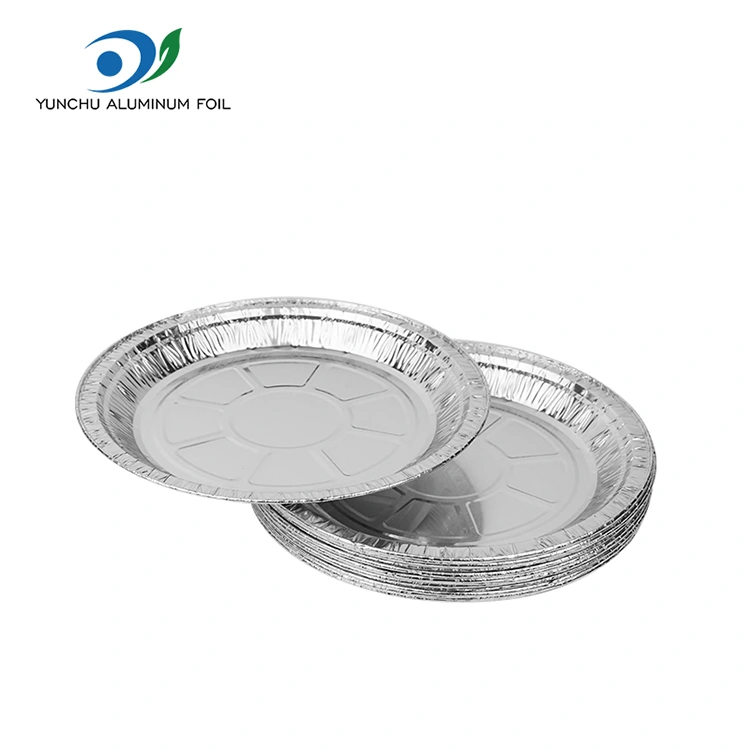 Кругле фритюрниця Піца сріблясті контейнери з алюмінієвої фольги