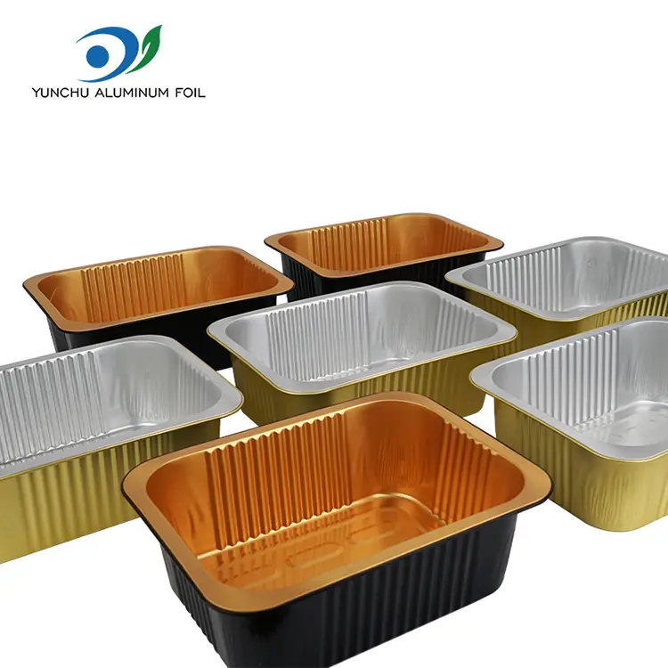 Одноразові ущільнювачі квадратні контейнери з алюмінієвою фольгою