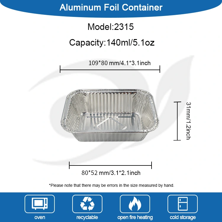Повітряна фритюрниця Випікають срібні контейнери з алюмінієвої фольги