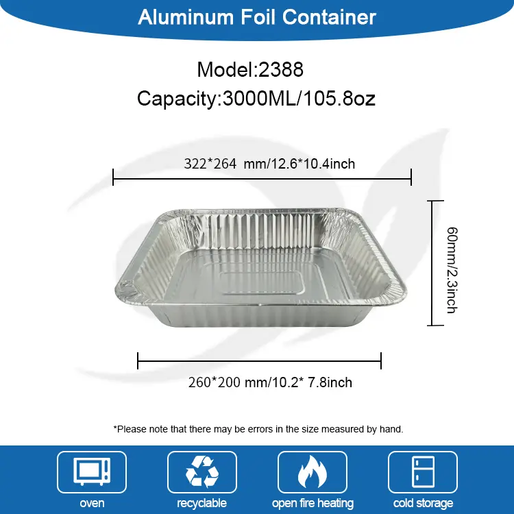 Прямокутна тарілка з індички сріблясті алюмінієвої фольги контейнери