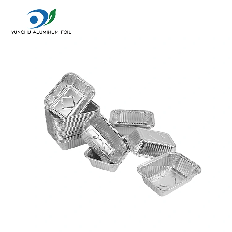 Повітряна фритюрниця Випікають срібні контейнери з алюмінієвої фольги