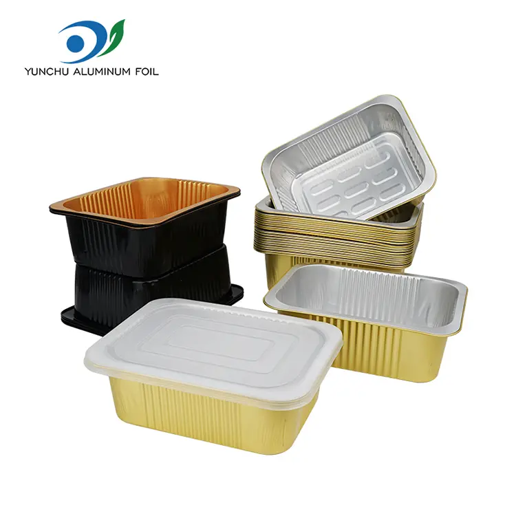 Одноразові ущільнювачі квадратні контейнери з алюмінієвою фольгою