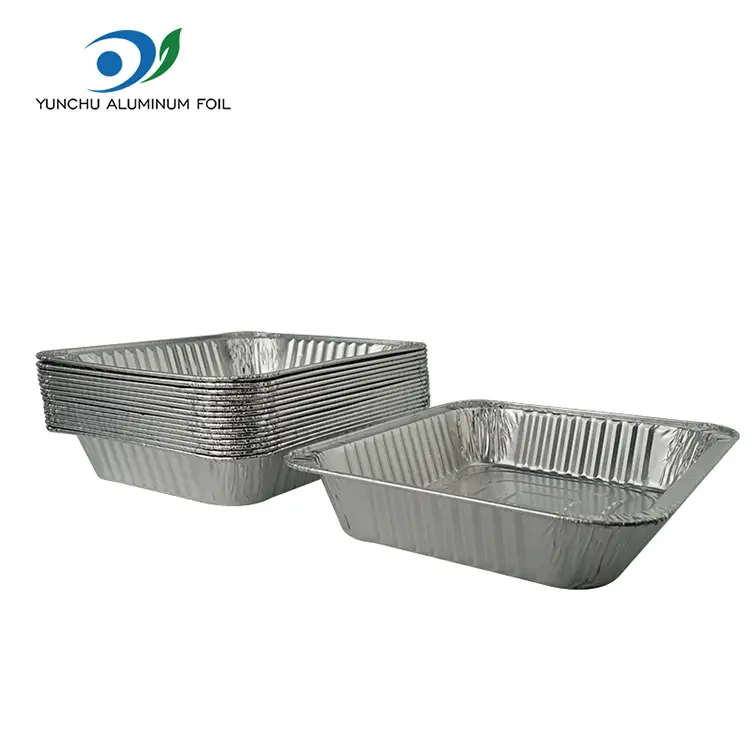 Прямокутна тарілка з індички сріблясті алюмінієвої фольги контейнери