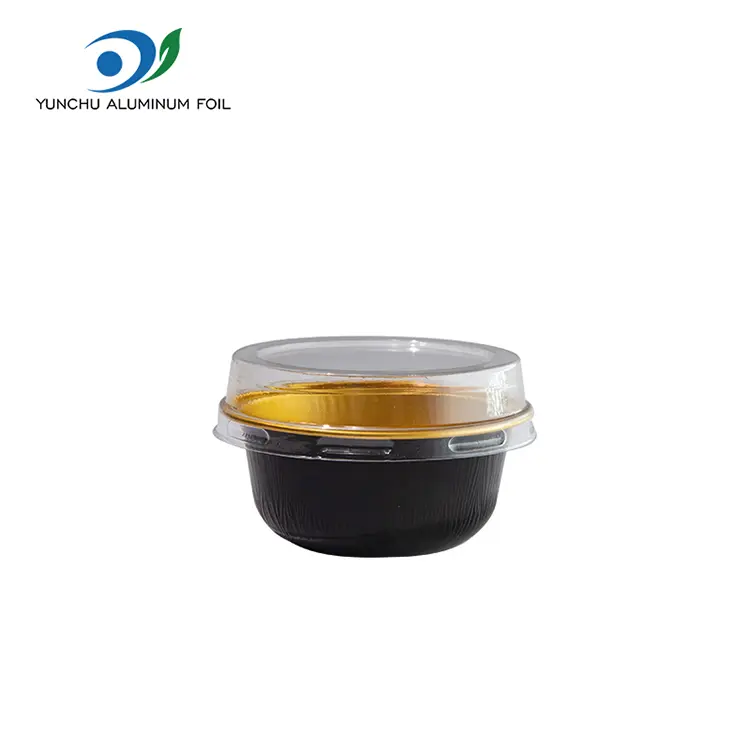 Кольорові круглі контейнери з алюмінієвої фольги з смаженою стіною