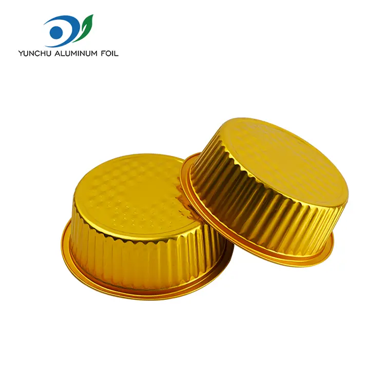 Одноразові лотки для випічки круглі контейнери з алюмінієвою фольгою