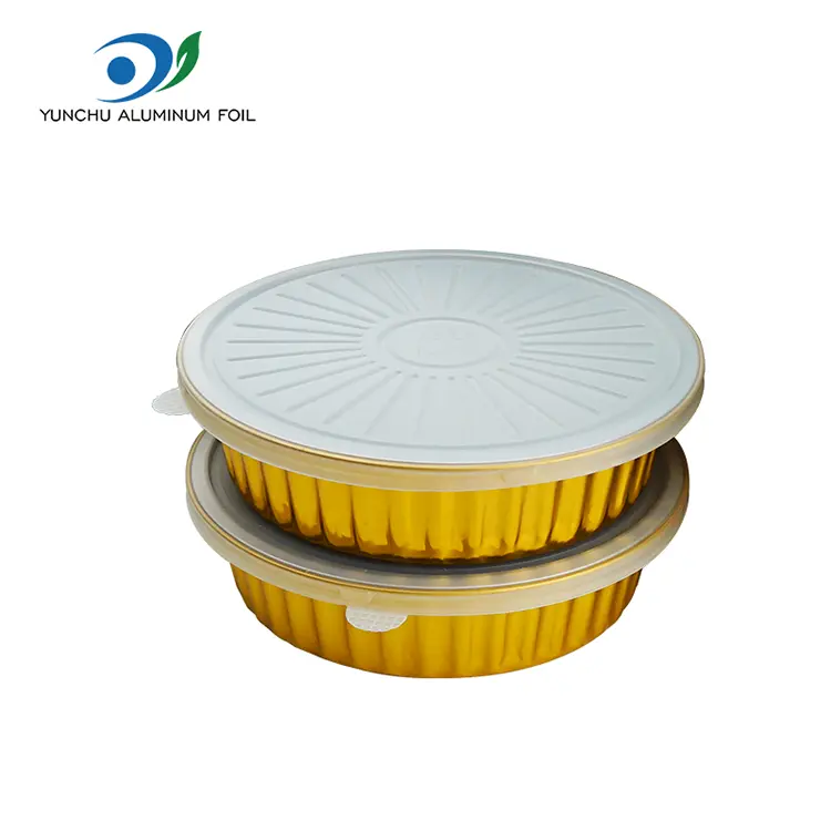 Одноразові контейнери з алюмінієвою фольгою Glaten Golden