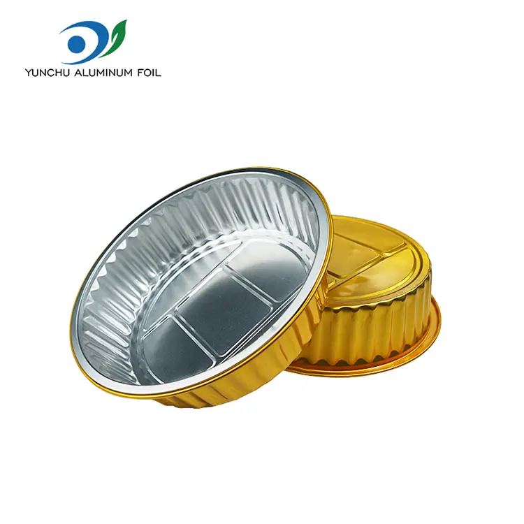 Одноразові контейнери з алюмінієвою фольгою Glaten Golden