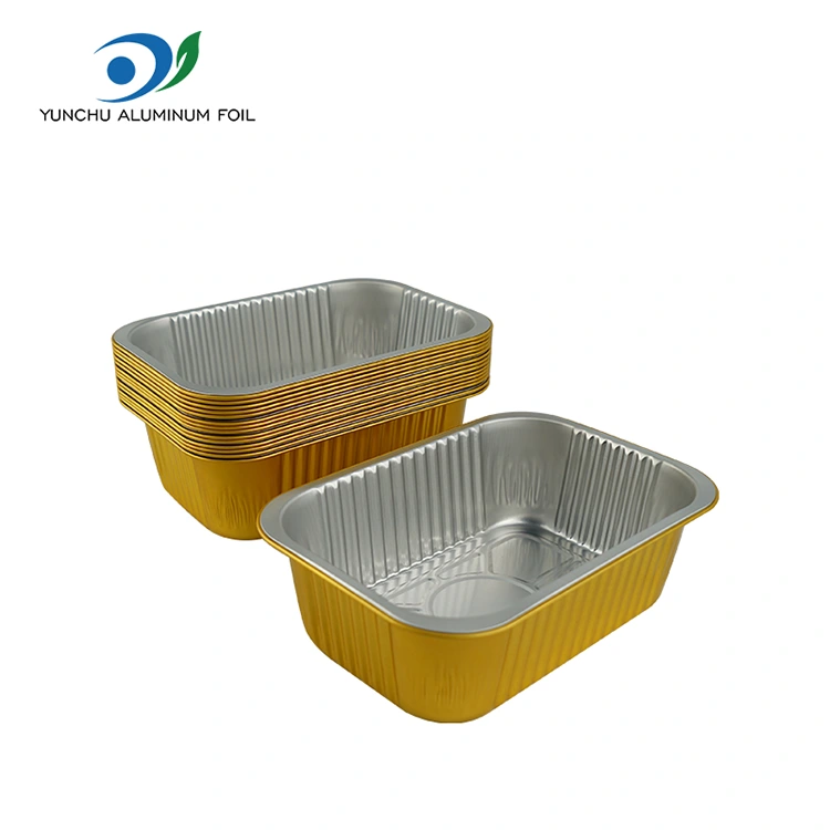 Одноразові квадратні ущільнювачі алюмінієві контейнери з фольги