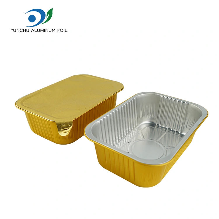 Одноразові квадратні ущільнювачі алюмінієві контейнери з фольги