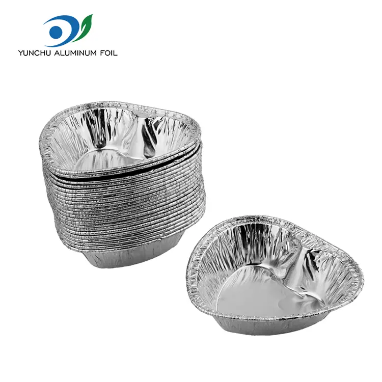 Серцевий торт повітряний фритюрниця Срібні контейнери з алюмінієвої фольги