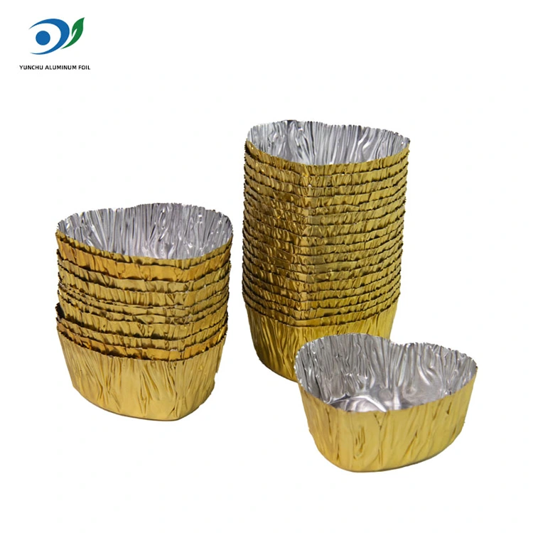 Серцеподібна міні-запікання срібна алюмінієва фольга харчова контейнер Серцеподібна міні-запікання срібна алюмінієва фольга харчова контейнер