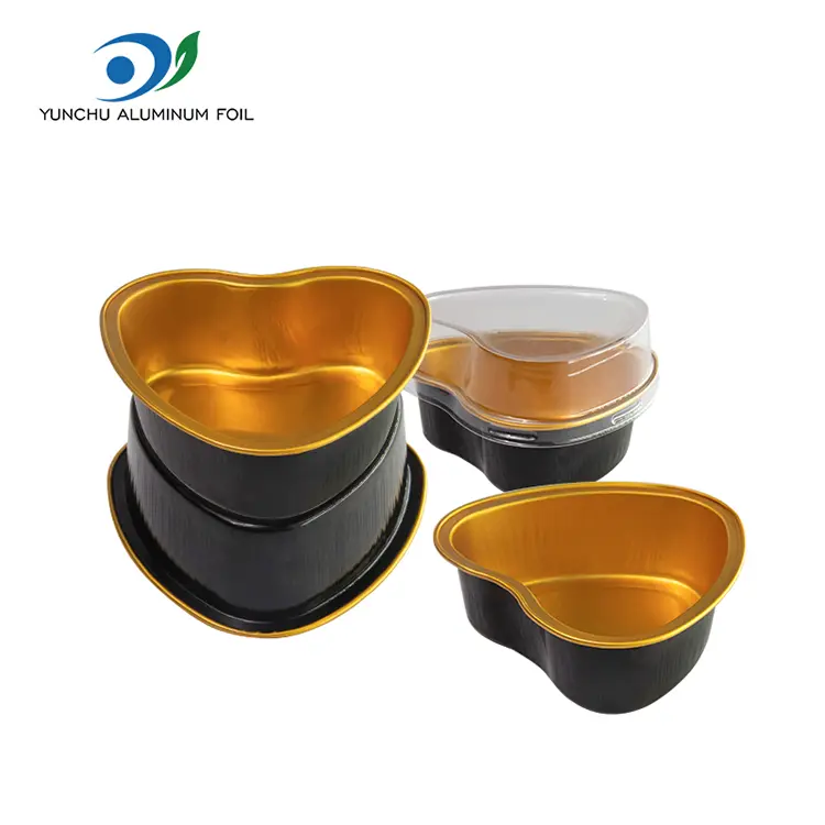 Контейнери алюмінієвої фольги у формі серця у формі серця