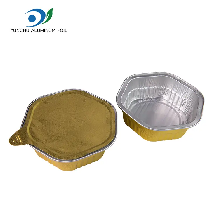 Шестикутні виноски теплові герметичні гладкі контейнери з алюмінієвою фольгою