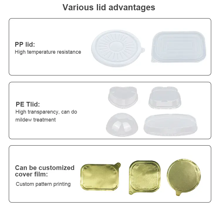 Disposable sealed catering Golden Round Aluminum Foil Containers