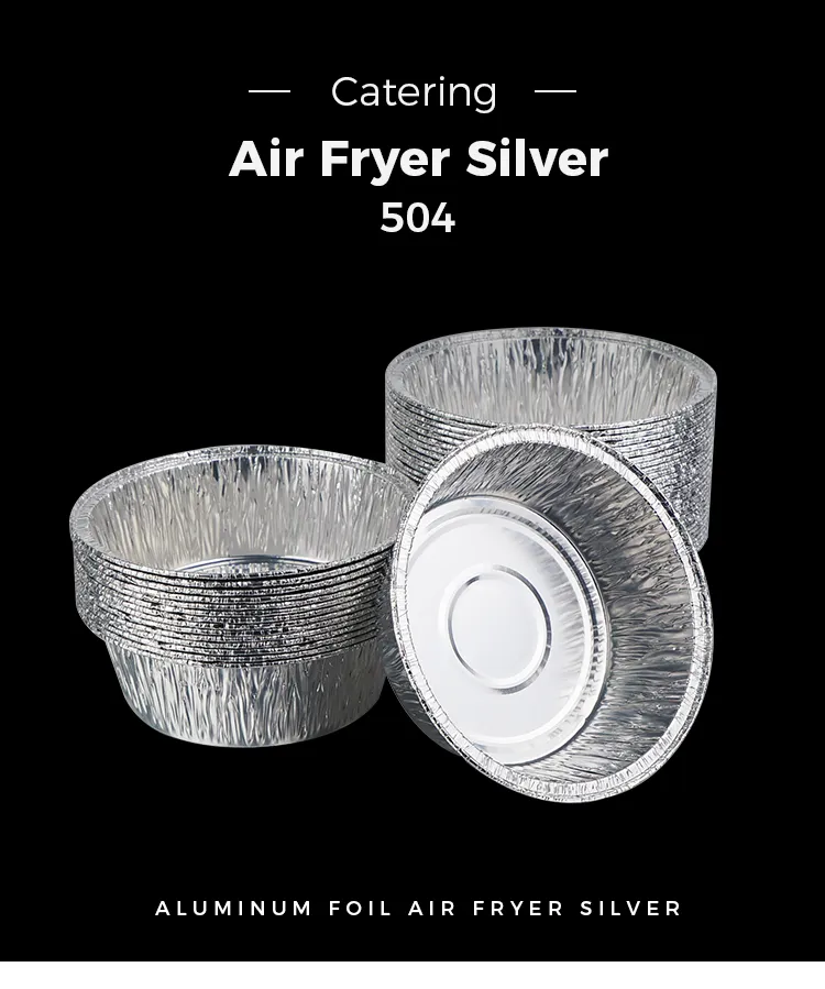 Round small baking Silver Aluminum Foil Containers