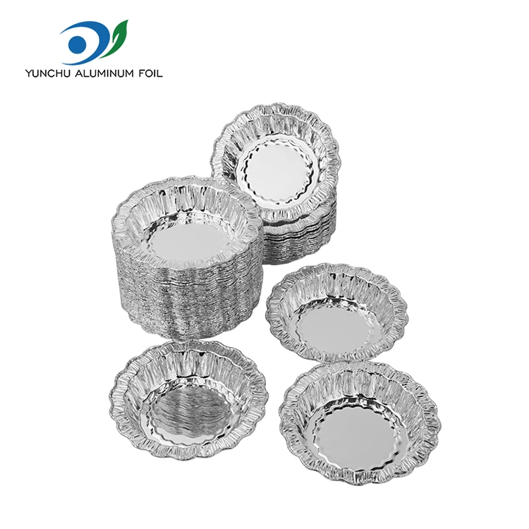 Мереживо круглої випічки Срібні контейнери з алюмінієвої фольги