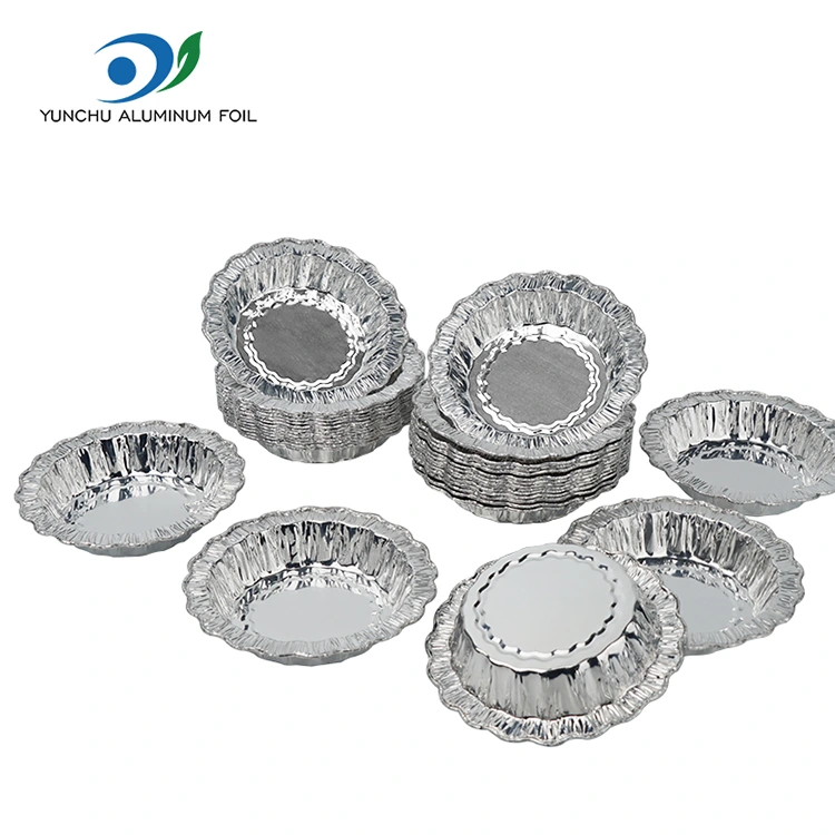 Мереживо круглої випічки Срібні контейнери з алюмінієвої фольги