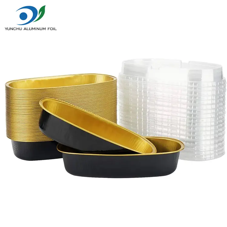 Овальні кольори гладкі контейнери з алюмінієвої фольги Овальні кольори гладкі контейнери з алюмінієвої фольги