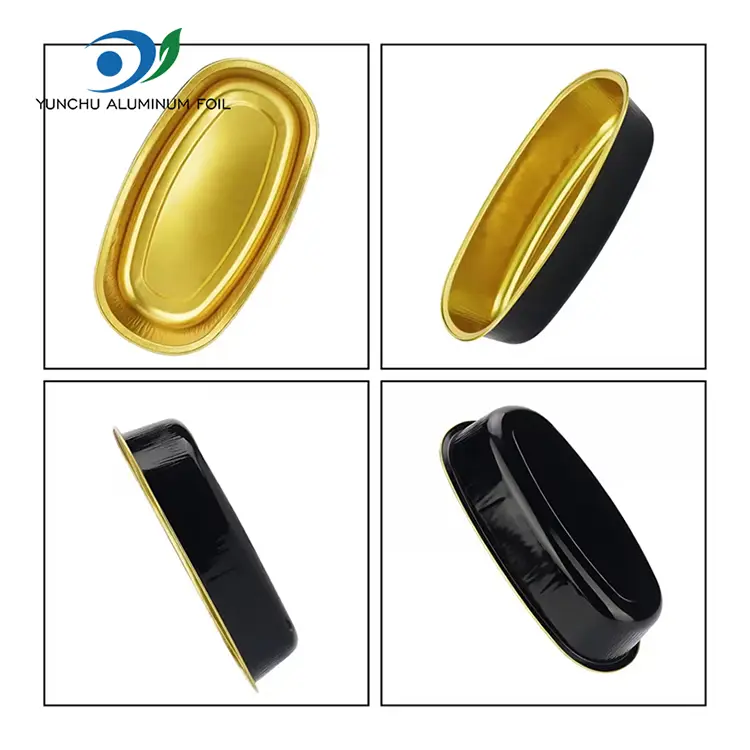 Овальні кольори гладкі контейнери з алюмінієвої фольги