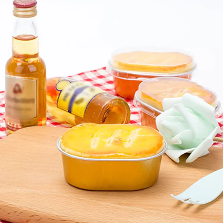 Овальні контейнери з алюмінієвої фольги зі світлими стінками