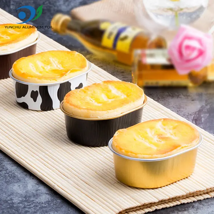 Овальні контейнери з алюмінієвої фольги зі світлими стінками