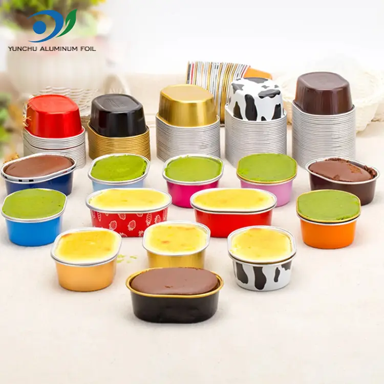 Овальні контейнери з алюмінієвої фольги зі світлими стінками