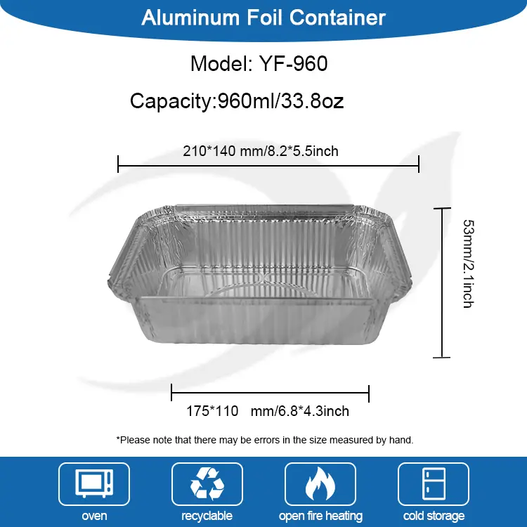 Круглий фритюрниця Гриль Срібна алюмінієва фольга з їжею контейнер