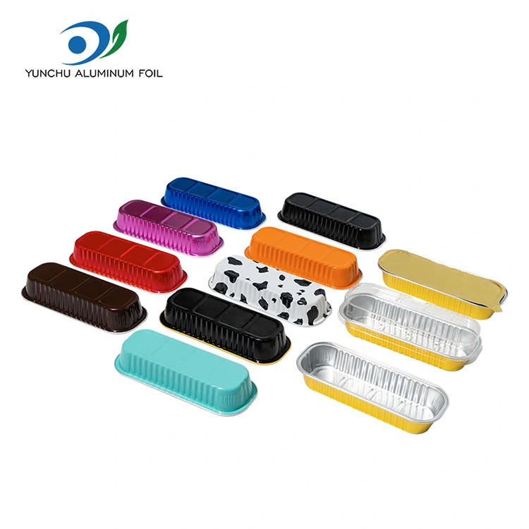 Прямокутна випічка торта гладка контейнери з алюмінієвої фольги