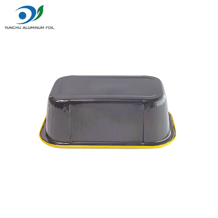 Прямокутний колір випічки гладкі контейнери з алюмінієвої фольги