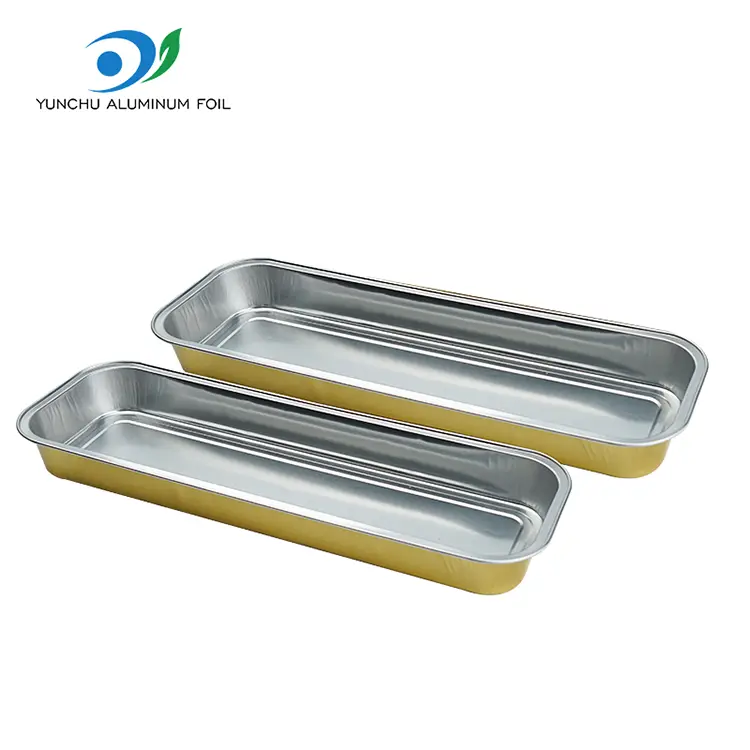 Прямокутний хліб гладкий алюмінієвий контейнери з фольги