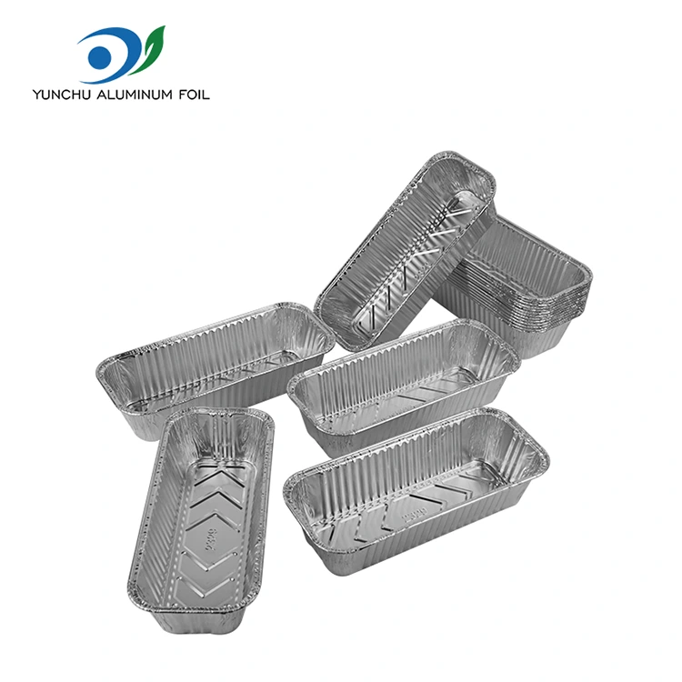 Прямокутний хлібний лоток для випічки листів сріблястих контейнери з алюмінієвою фольгою Прямокутний хлібний лоток для випічки листів сріблястих контейнери з алюмінієвою фольгою