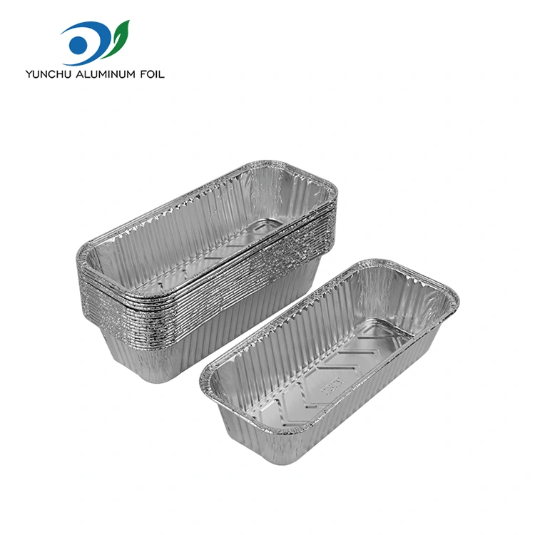 Прямокутний хлібний лоток для випічки листів сріблястих контейнери з алюмінієвою фольгою