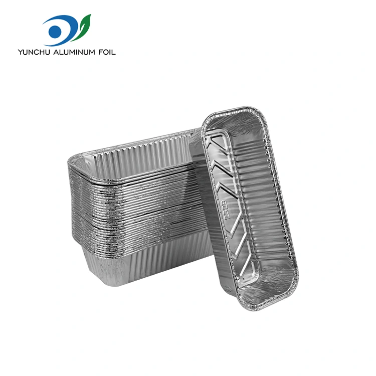 Прямокутний хлібний лоток для випічки листів сріблястих контейнери з алюмінієвою фольгою