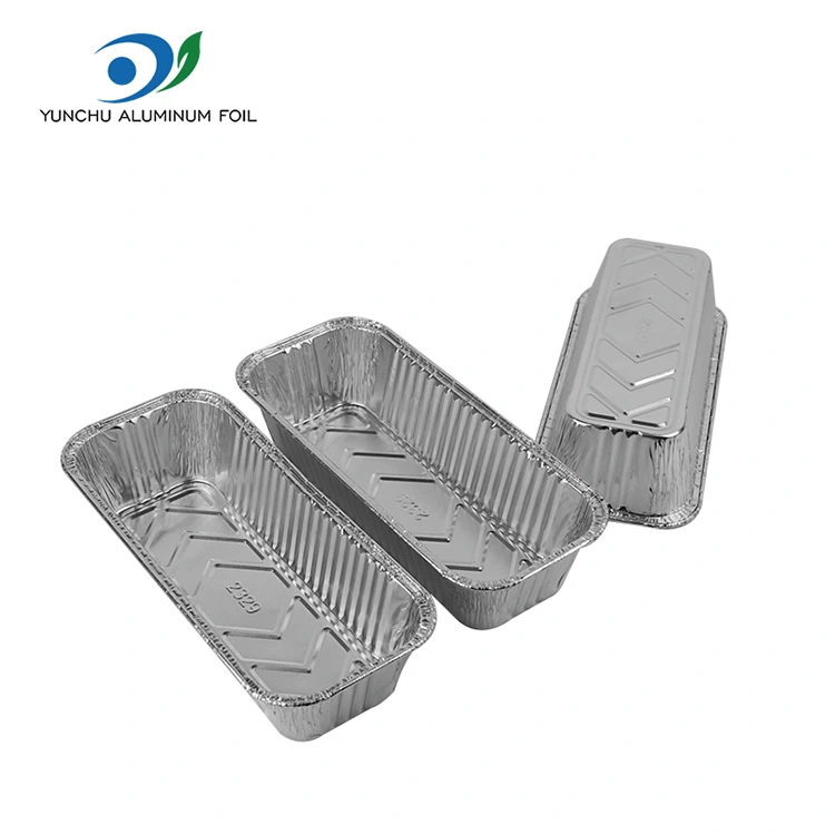 Прямокутний хлібний лоток для випічки листів сріблястих контейнери з алюмінієвою фольгою