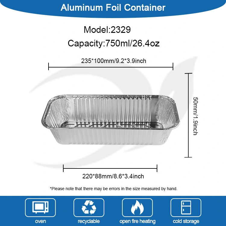 Прямокутний хлібний лоток для випічки листів сріблястих контейнери з алюмінієвою фольгою