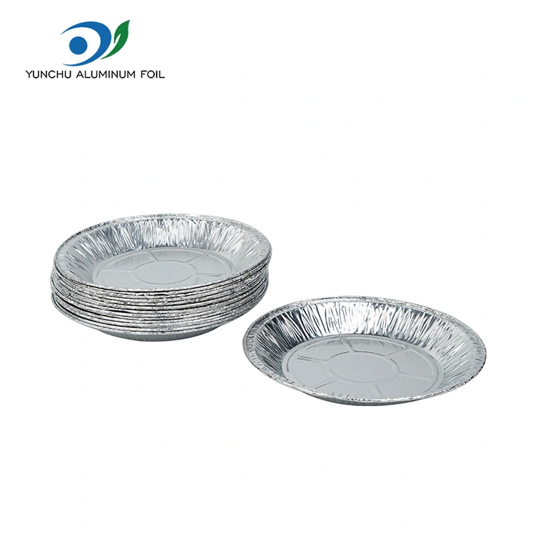Круглий фритюрниця Випічка срібної алюмінієвої фольги з їжею контейнер Круглий фритюрниця Випічка срібної алюмінієвої фольги з їжею контейнер