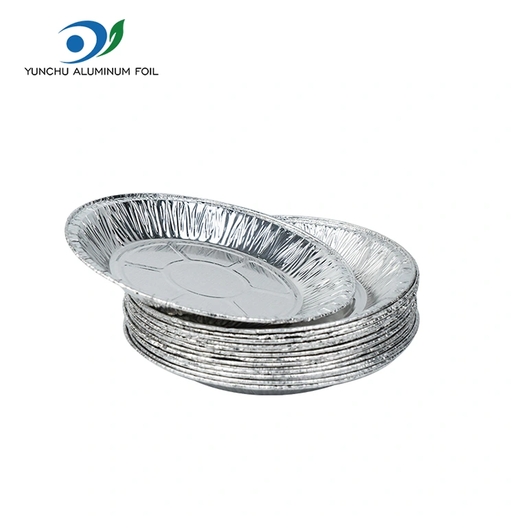 Круглий фритюрниця Випічка срібної алюмінієвої фольги з їжею контейнер