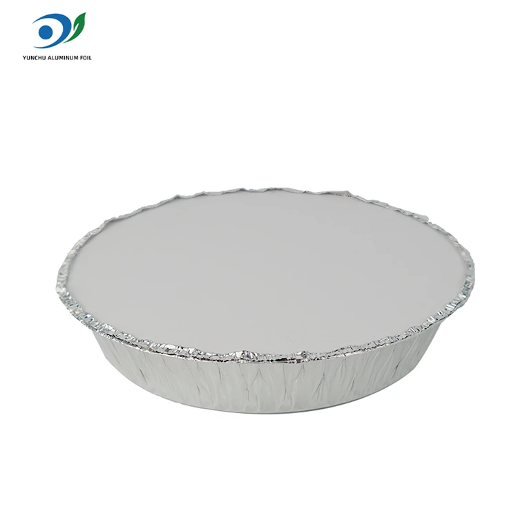 Круглий фритюрниця гаряча горщик срібляста алюмінієва фольга харчова контейнер