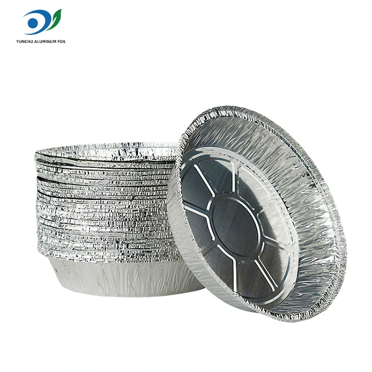 Круглий фритюрниця гаряча горщик срібляста алюмінієва фольга харчова контейнер