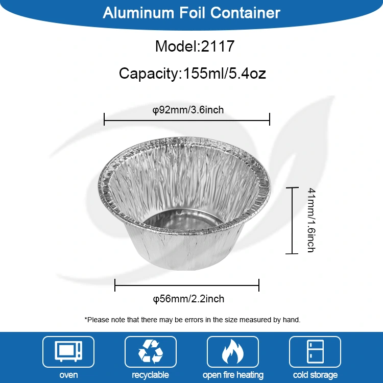 Круглий торт Срібний контейнер з алюмінієвою фольгою з фольги
