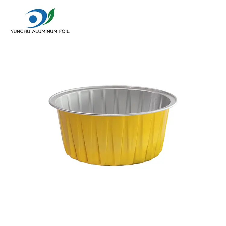 Круглі запечені торти гладкі контейнери з алюмінієвої фольги Круглі запечені торти гладкі контейнери з алюмінієвої фольги