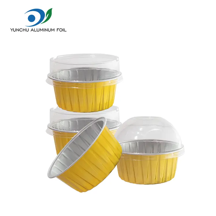 Круглі запечені торти гладкі контейнери з алюмінієвої фольги