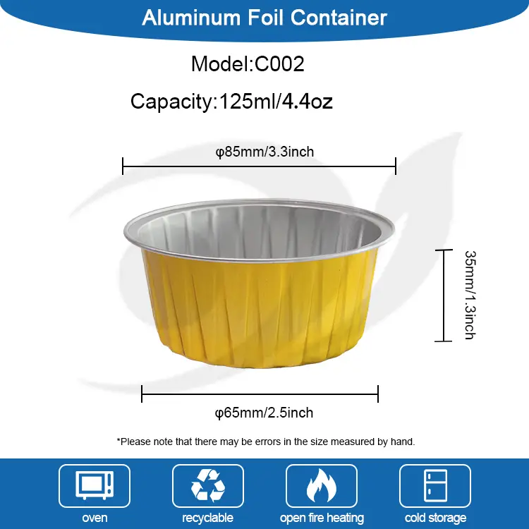 Круглі запечені торти гладкі контейнери з алюмінієвої фольги